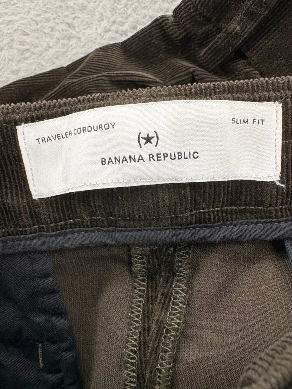 Banana Republic Traveler Corduroy Pants 34x34 Brown